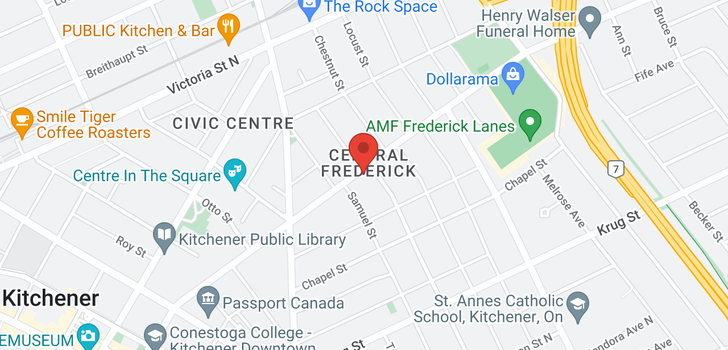 map of 265 FREDERICK Street